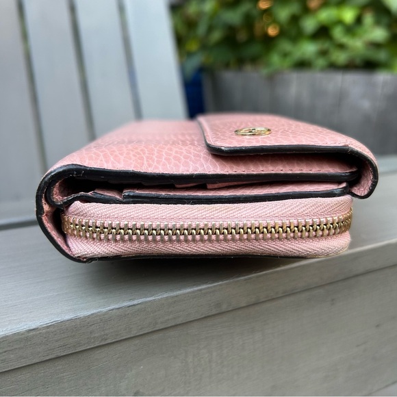 Gucci‎ Pink Leather Long Continental Wallet - Picture 6 of 16
